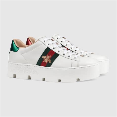 gucci bedazzled sneakers|gucci bee platform sneakers.